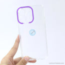 Ốp lưng IPHONE 13 PRO trong viền camera màu tím REALSKY