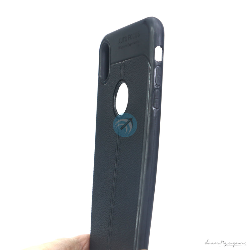 ỐP LƯNG DA ĐIỆN THOẠI IPHONE XS MAX AUTO DẺO ĐEN