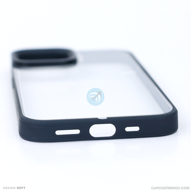 Ốp lưng IPHONE 13 6.1 lưng trong viền dẻo cam nổi BASEUS