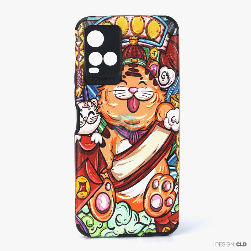 Ốp lưng VIVO Y21 Y33S T1X dẻo hình mèo thần tài