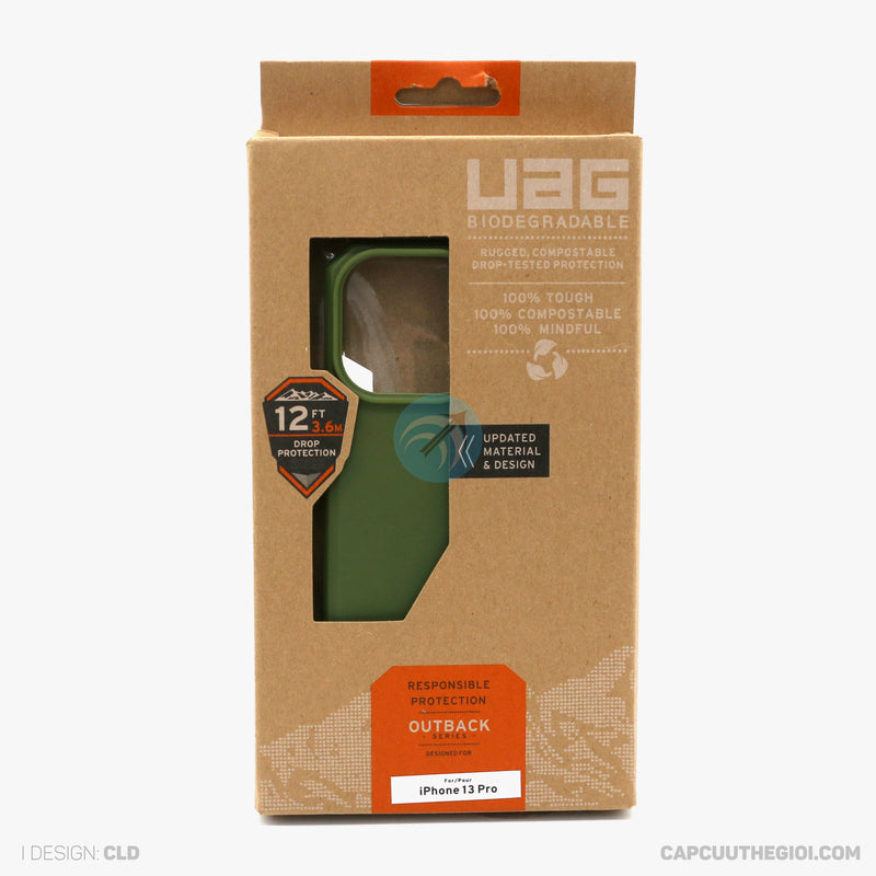 Ốp lưng IPHONE 13 PRO UAG silicon chống bẩn màu xanh rêu