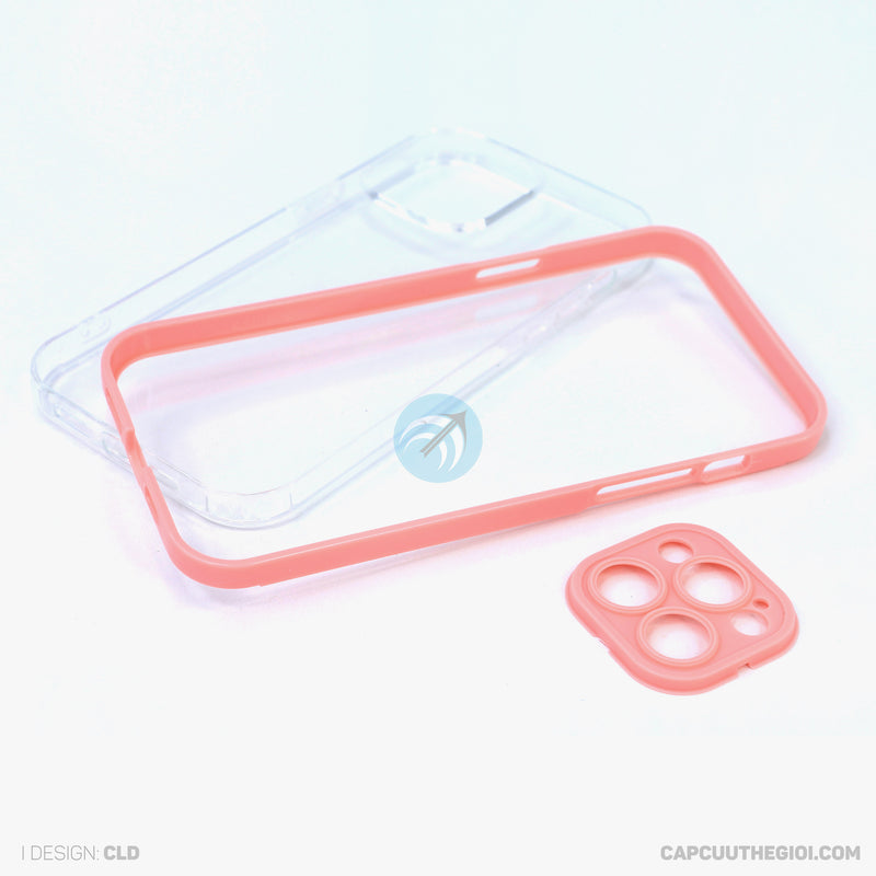 Ốp lưng IPHONE 13 PRO MAX trong tách viền màu