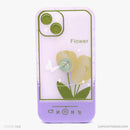 Ốp lưng IPHONE 13 6.1 silicon màu in hình kèm giá đỡ