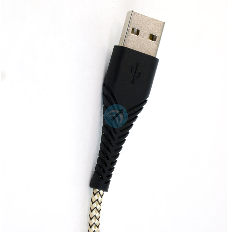 CÁP SẠC ĐIỆN THOẠI HOCO USB A TO TYPE C BỌC DÙ - ĐEN 1M (BX25) BH03T