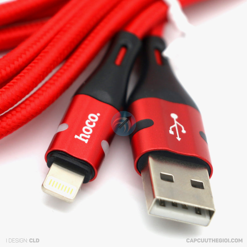 Cáp sạc usb A to lightning 2,4A 1,2 mét HOCO U93 bao test 7 ngày