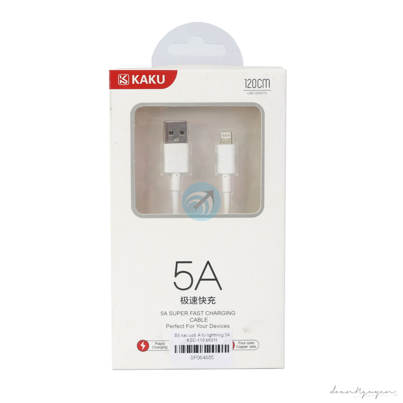 Bộ sạc usb A to lightning 5A KSC-110 bh01t