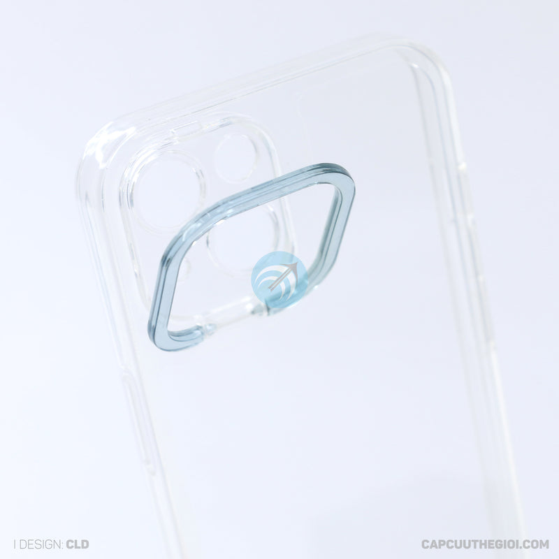 Ốp lưng IPHONE 13 6.1 trong viền camera màu xanh biển REALSKY