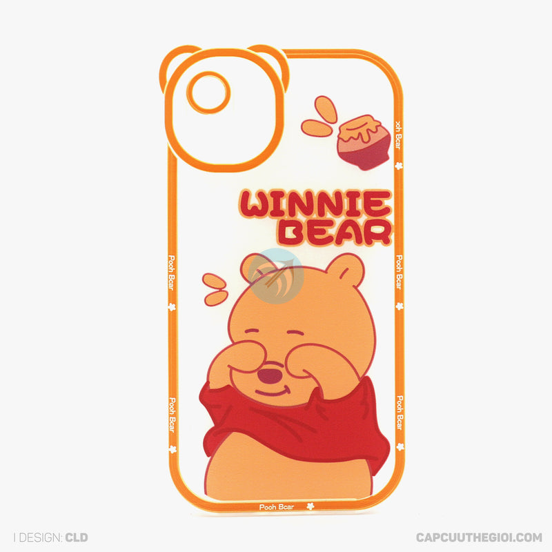 Ốp lưng IPHONE XR lưng trong in hình cute có tai mèo