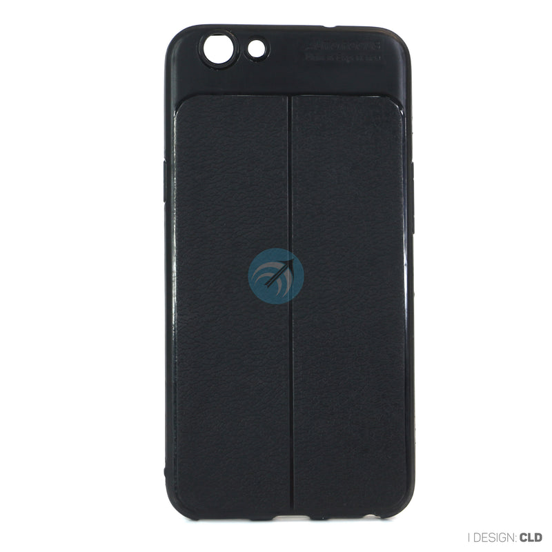 ỐP LƯNG DA ĐIỆN THOẠI OPPO A59 AUTO DẺO ĐEN