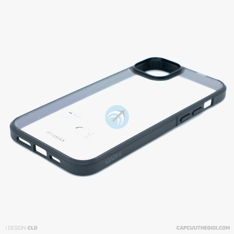 ỐP LƯNG IPHONE 14 MAX TRONG VIỀN MÀU ĐEN X-LEVEL