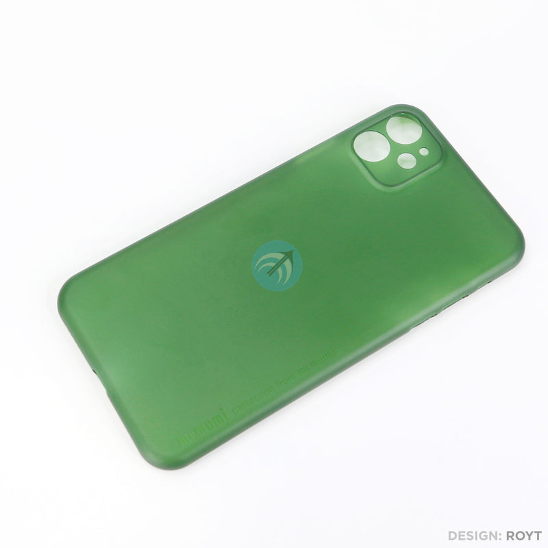 ỐP lưng IPHONE 11 MEMUMI mỏng 0.3 màu xanh rêu