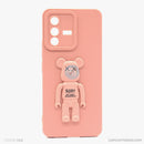 Ốp lưng VIVO V23 5G hình gấu nổi có giá đỡ silicon màu