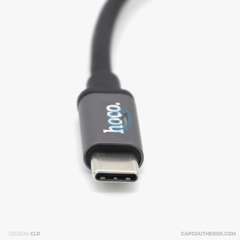 Bộ chia type C to usb A 3.0 x 1 + usb A 2.0 x 3 HOCO HB26 màu xám bh01t