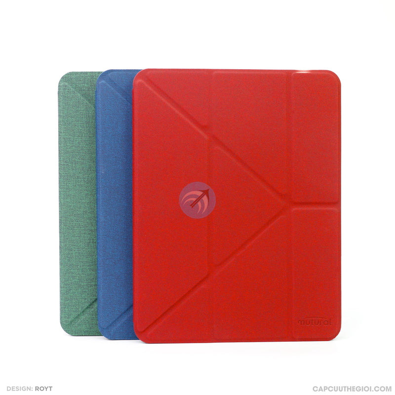 Bao da IPAD 11 PRO 2018 2020 2021 tam giác vải màu ( MUTURAL )