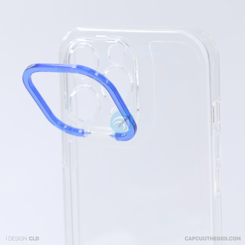 Ốp lưng IPHONE 13 PRO trong viền camera màu xanh dương REALSKY