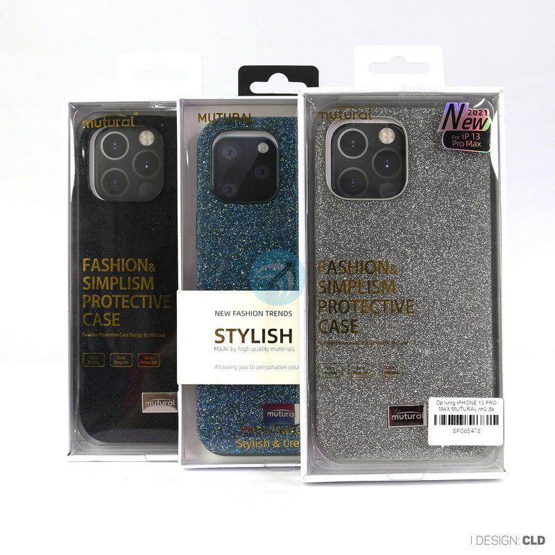 Ốp lưng IPHONE 13 PRO MAX MUTURAL nhũ đá