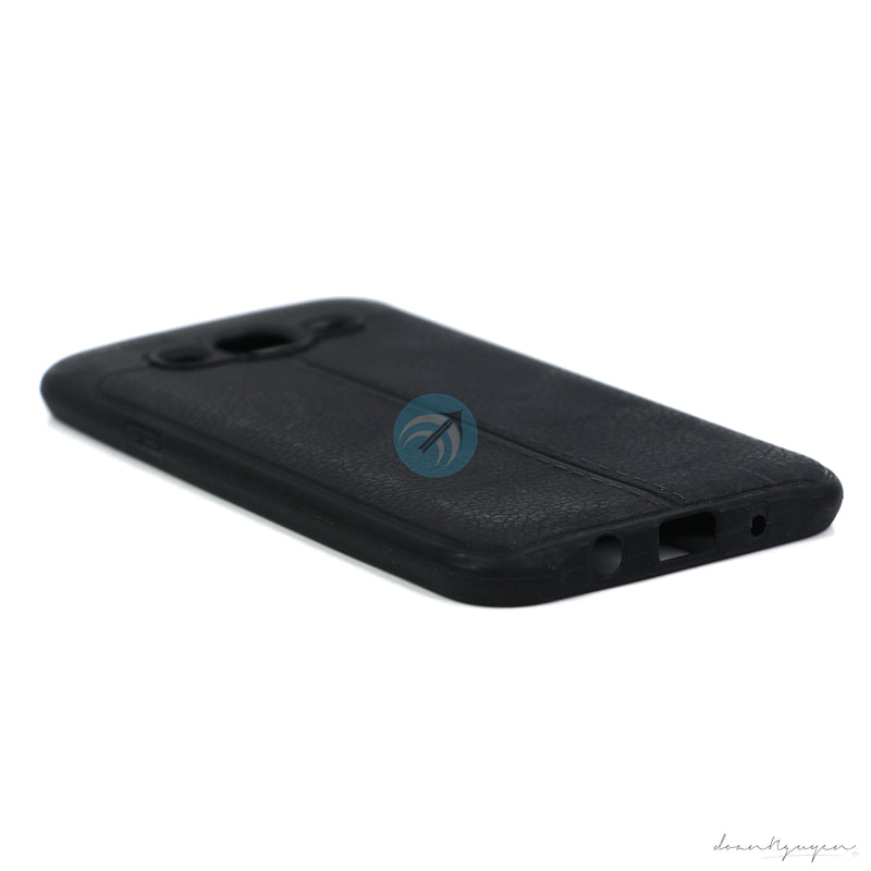 ỐP LƯNG DA ĐIỆN THOẠI SAMSUNG J5 AUTO DẺO ĐEN
