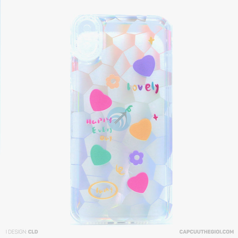 ỐP LƯNG IPHONE XS MAX IN HÌNH CUTE PHẢN QUANG