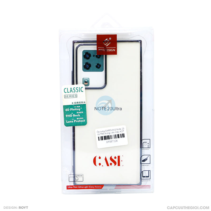 Ốp lưng SAMSUNG Note 20 ULTRA trong viền màu KST