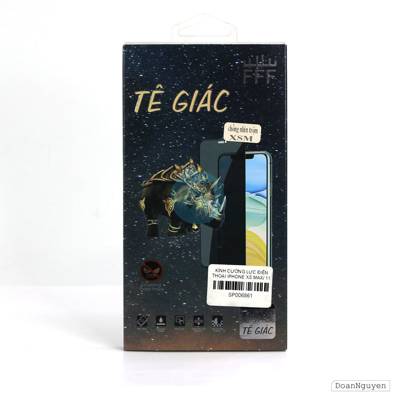 KÍNH CƯỜNG LỰC ĐIÊN THOẠI IPHONE XS MAX/ 11 PRO MAX CHỐNG NHÌN TRỘN (TÊ GIÁC)