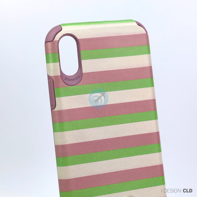 ỐP LƯNG ĐT IPHONE X/XS PHỐI MÀU KẺ SỌC