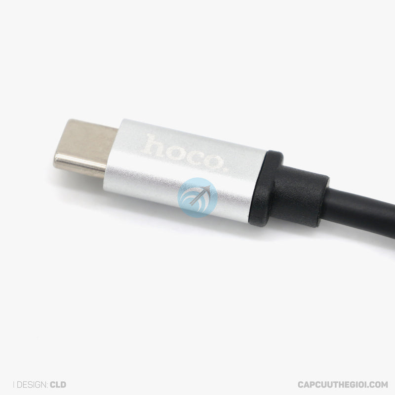 Bộ chia type C to usb A 3.0 x 1 + usb A 2.0 x 3 HOCO HB26 màu bạc bh01t