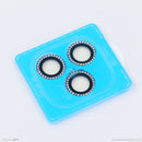 Bảo vệ camera màu xanh IPHONE 12 PRO MAX KUZOOM 3 mắt (TITAN ĐÍNH ĐÁ)