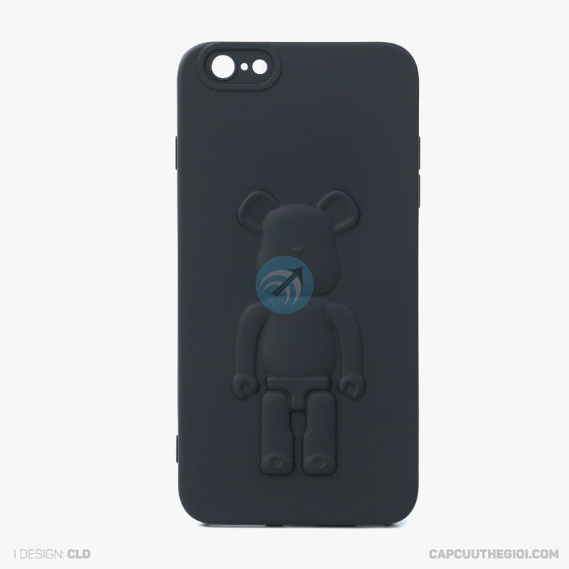 ỐP lưng IPHONE 6+/6S+ hình nổi gấu đứng màu đen