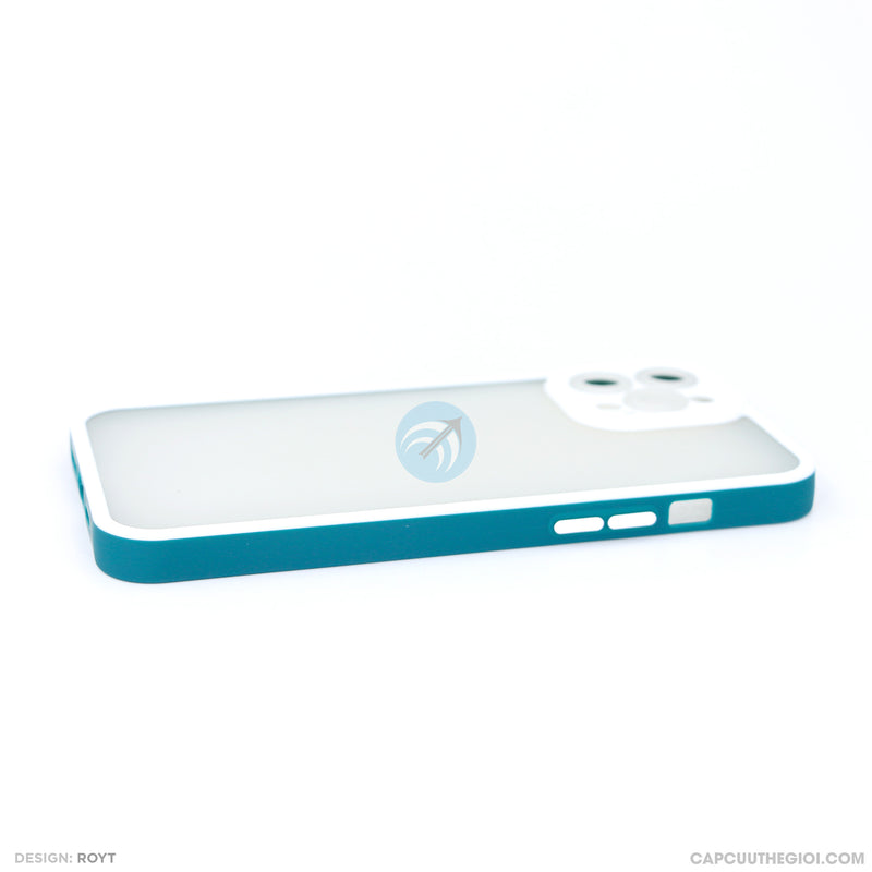 Ốp lưng IPHONE 12 PRO MAX lưng nhám viền kẻ