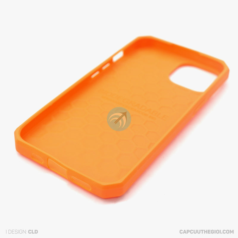 Ốp lưng IPHONE 13 6.1 UAG silicon chống bẩn màu cam