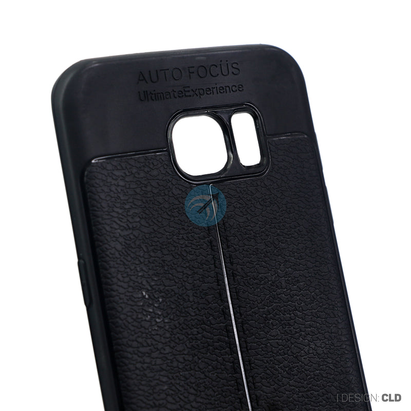 ỐP LƯNG DA ĐIỆN THOẠI SAMSUNG S7 EGDE AUTO DẺO ĐEN
