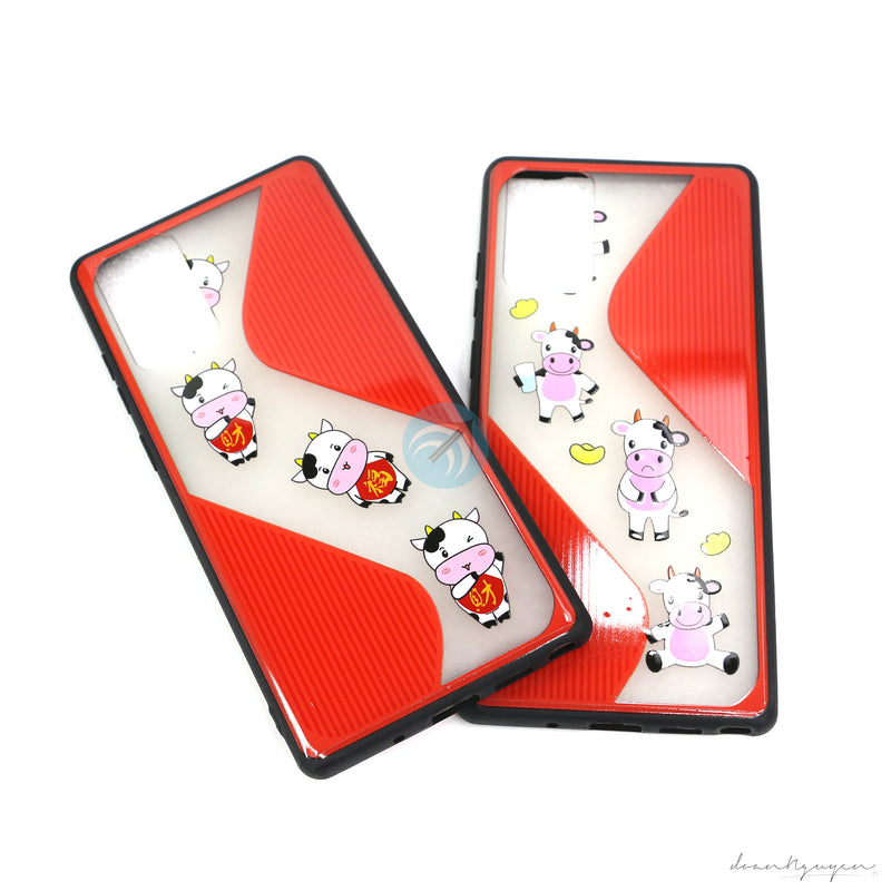 ỐP LƯNG ĐIỆN THOẠI SAMSUNG NOTE 20 NHÁM HÌNH VIỀN MÀU