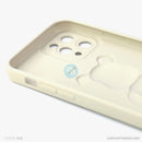 ỐP lưng IPHONE 11 PRO 5.8 hình nổi gấu đứng màu kem
