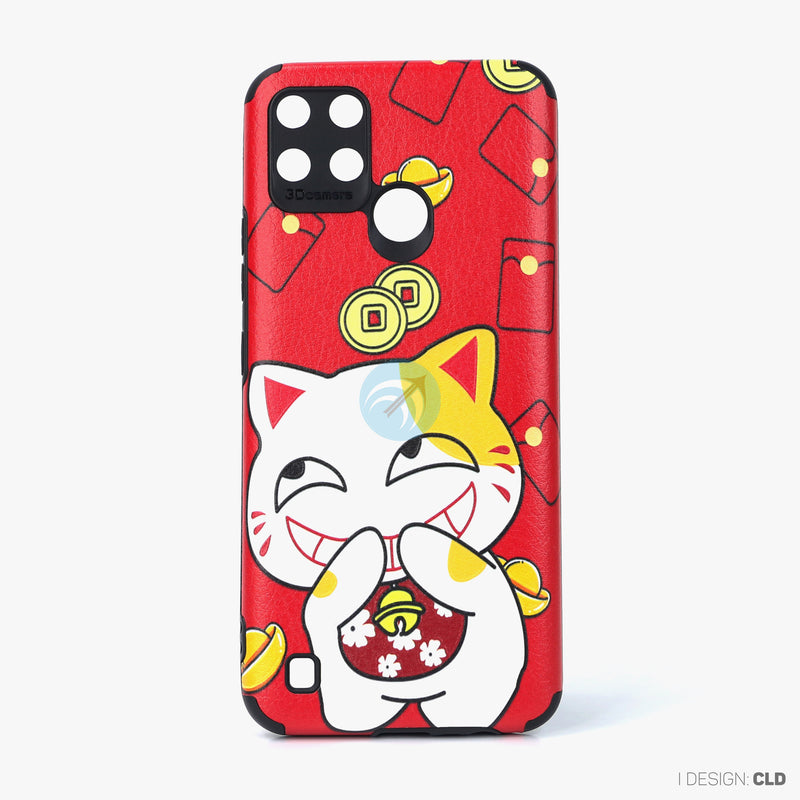 Ốp lưng REALME C21Y dẻo hình mèo thần tài