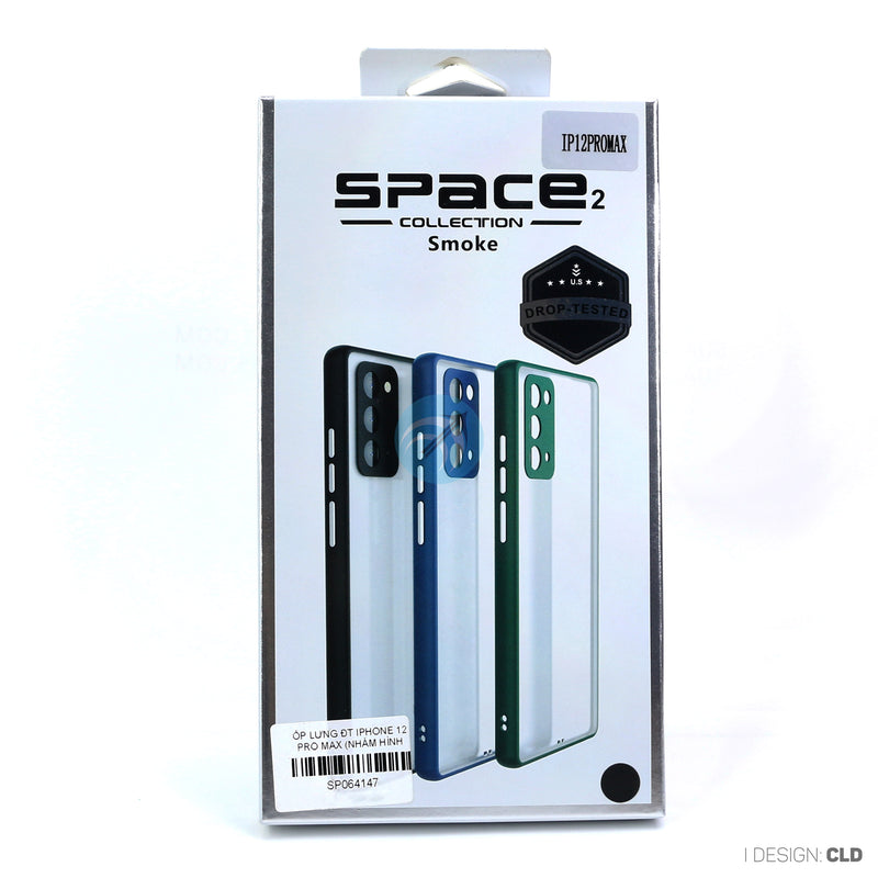 ỐP LƯNG ĐT IPHONE 12 PRO MAX (NHÁM HÌNH VIỀN MÀU SPACE HỘP)
