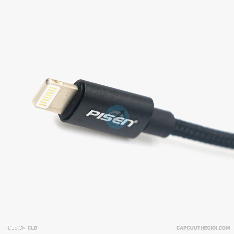 Cáp sạc dù usb A to lightning 2.4A 1 mét PISEN LH-AL19 bh01t