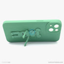 Ốp lưng IPHONE 13 6.1 hình gấu nổi có giá đỡ silicon màu