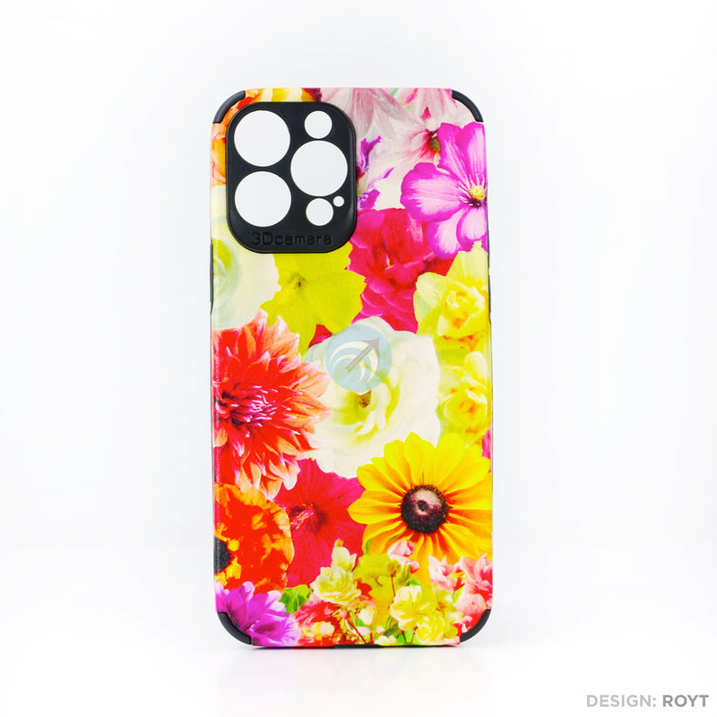 Ốp lưng IPHONE 13 PRO MAX IMD da chống sốc hình hoa