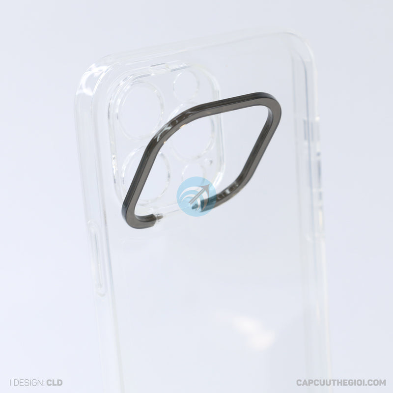 Ốp lưng IPHONE 13 PRO MAX trong viền camera màu đen REALSKY