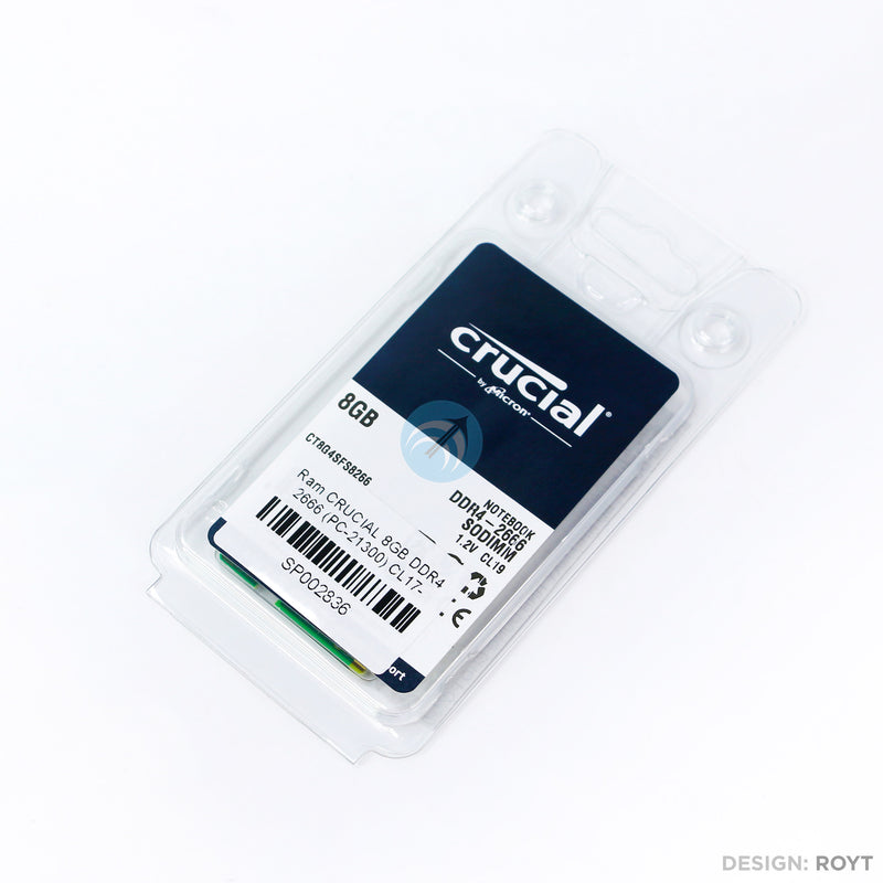 CRUCIAL 8GB DDR4 2666 (PC-21300) CL17-SODIMM bh36t