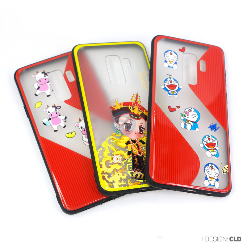 ỐP LƯNG ĐIỆN THOẠI SAMSUNG S9+ NHÁM HÌNH VIỀN MÀU