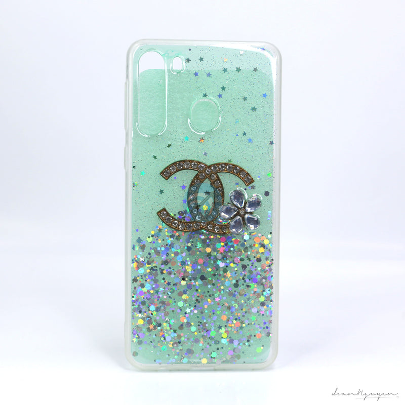 ỐP LƯNG SAMSUNG A21 ( KIM TUYẾN CHANEL)