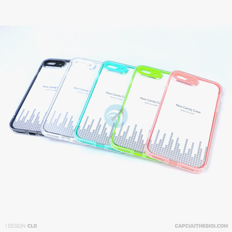 Ốp lưng IPHONE 7+/8+ trong tách viền màu
