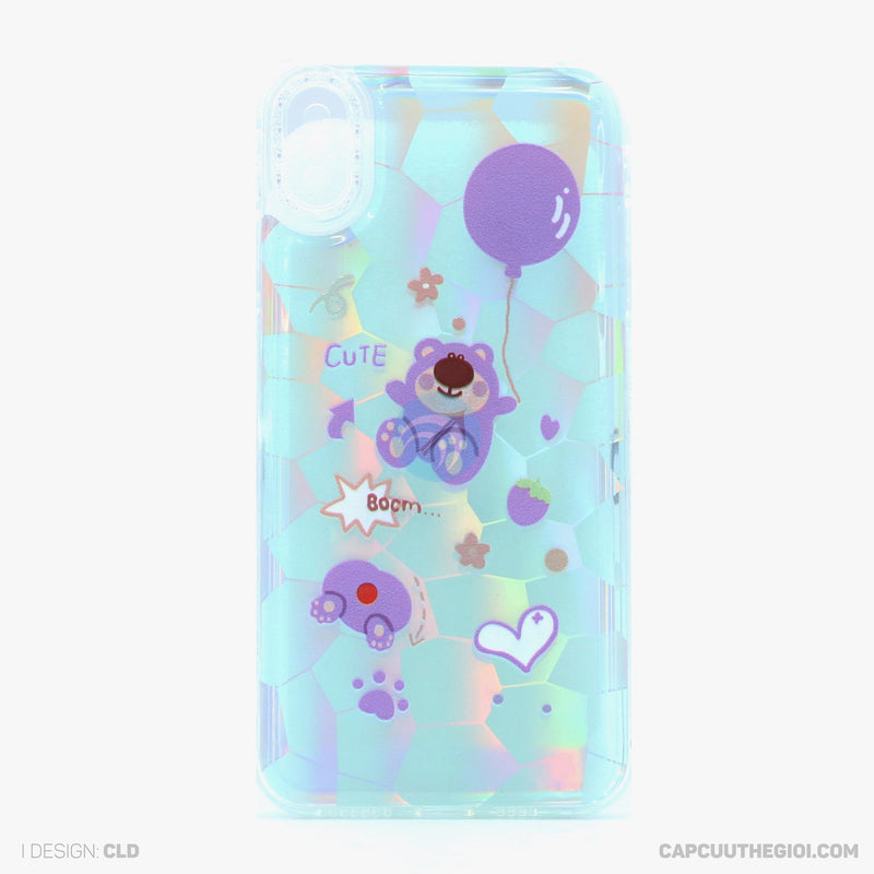 ỐP LƯNG IPHONE XS MAX IN HÌNH CUTE PHẢN QUANG