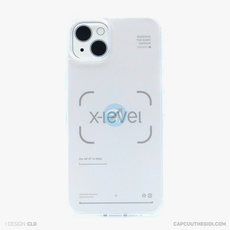 ỐP LƯNG IPHONE 14 MAX LƯNG KÍNH NHÁM X-LEVEL