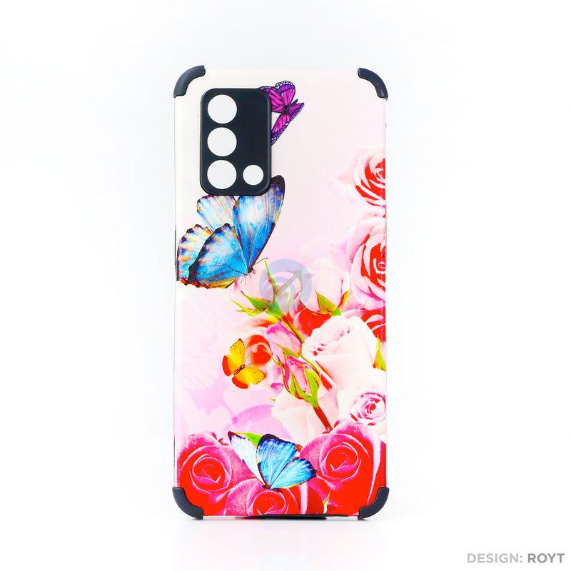 Ốp lưng OPPO A74 4G IMD da chống sốc hình hoa