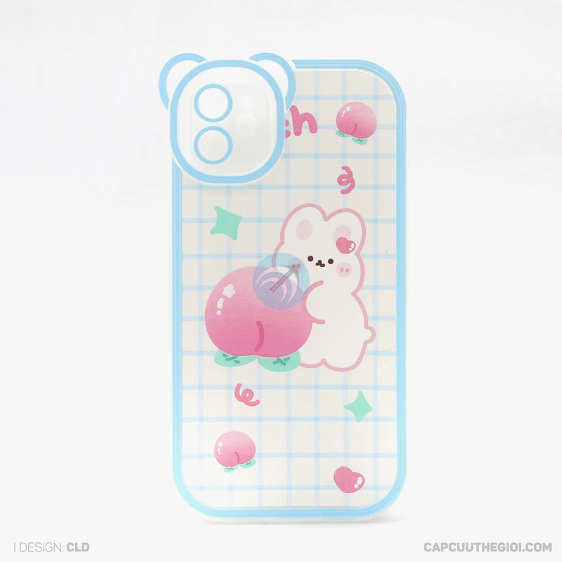 Ốp lưng IPHONE 11 6.1 lưng trong in hình cute có tai mèo