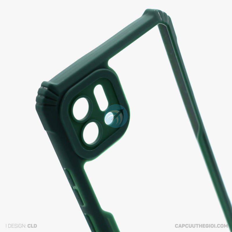 Ốp lưng OPPO A16K chống sốc trong viền màu