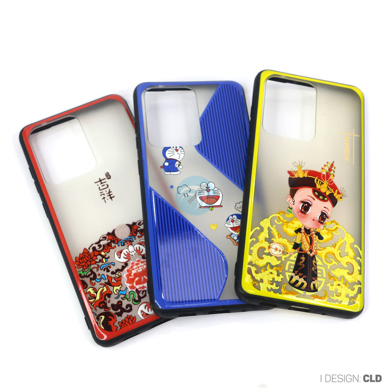 ỐP LƯNG ĐIỆN THOẠI SAMSUNG S20 ULTRA NHÁM HÌNH VIỀN MÀU
