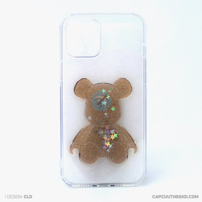 Ốp lưng IPHONE 12 PRO MAX trong hình gấu kim tuyến